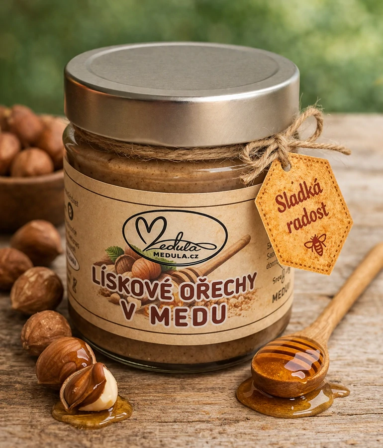 Lískové ořechy v medu