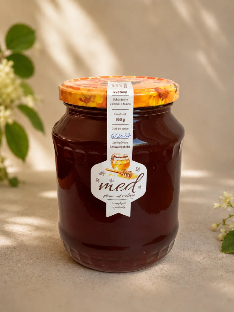 Květový med tmavý 950 g